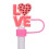 Valentine's Day silicone straw cover cap 1 piece 6