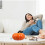 Pumpkin-shaped plastic storage box orange 1 pc 7