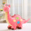 Kiddopark lyserød plys dinosaurlegetøj 35 cm 4