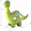 Kiddopark lyserød plys dinosaurlegetøj 35 cm 6