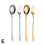 Gold Stainless Steel Fork Spoon Long Handle 1pc 3