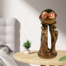 5X the World is Your Statue Trophy for Office Home Decoration Birthday Graduation Ceremony Resin Statue