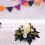 Halloween artificial rose candle ring wreath black maple 4