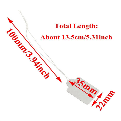 Price Tags with String White Paper Labels 1000 pcs 1