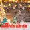 Christmas train set with railway tracks and mini tree 2