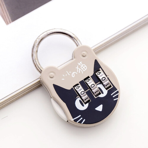 Cat-shaped code lock for luggage and locker 4 pcs 1