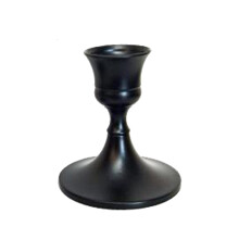 Ruhiku GW Galvanisierte Trompeten-Kerzenständer-Ornamente Romantische Candlelight-Dinner-Requisiten Esstisch Gold Schwarz