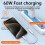 Gray Type-C Fast Charging Adapter 60W 4