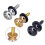 Guitar Ukulele Mandolin Strap Button Locks Black Gold 8