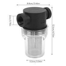 4X Washing Filter 1/2 Inch Inline Mesh Strainer Water Pump Irrigation High Flow Pipeline Filter Gardening Inlet Water