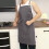 Canvas Kitchen Apron with Back Straps and Large Pockets 3