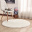 Fluffy Round Rug Colorful 120cm Solid Color 4