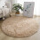 Fluffy Round Rug Colorful 120cm Solid Color 7