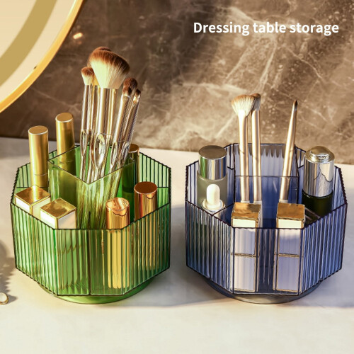 Storage Case for Makeup Brushes Plastic Rotatable 6-Grid 1