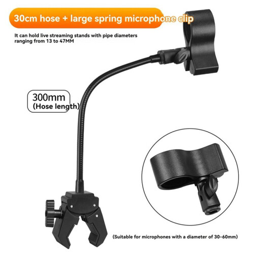3X Supporto per Microfono, Braccio Versatile per Microfono per Treppiede da Scrivania, Supporto per Microfono A Collo D'Oca con Supporto per Microfono 2