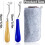 Latch Hook Tools Wooden Plastic Blue Handle 4 Pack 2