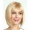 Golden Short Bob Human Hair Wig with Bangs 2