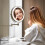 Wall-Mounted Lighted Makeup Mirror 8" 1X/10X 3-Color 6