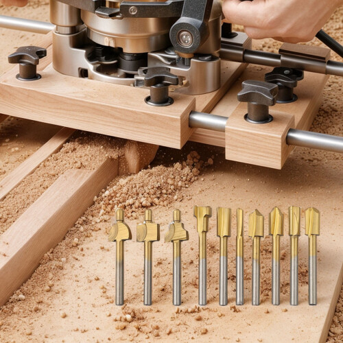 HSS router bits for rotary tools 1/8 inch shank 10 pcs 1