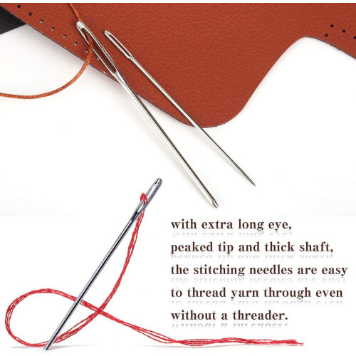 Stainless Steel Sewing Needles 18 pcs: 9 Sharp + 9 Blunt 2