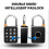 Electronic Padlock with Touchscreen Keypad, Weatherproof, 1 4