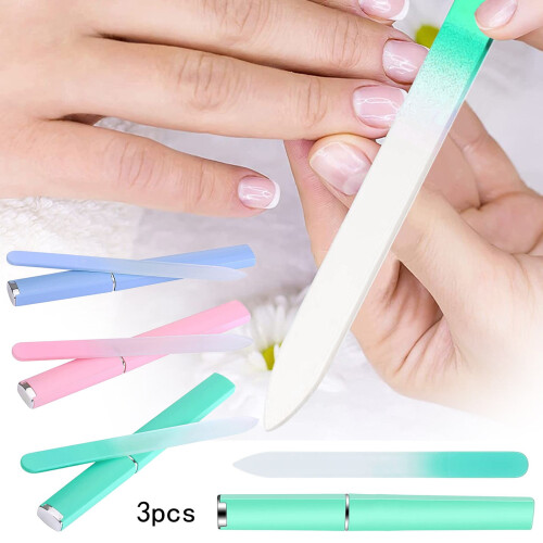 Glass Nail File Set with Case 3 Pieces 1