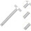 T-square ruler 90-degree transparent 24 inch 6
