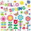 Huarrl Christmas wall stickers 9 pcs spring flowers 2