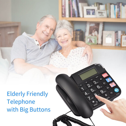 Landline Phone with Large Buttons and Loud Speaker for Low 1