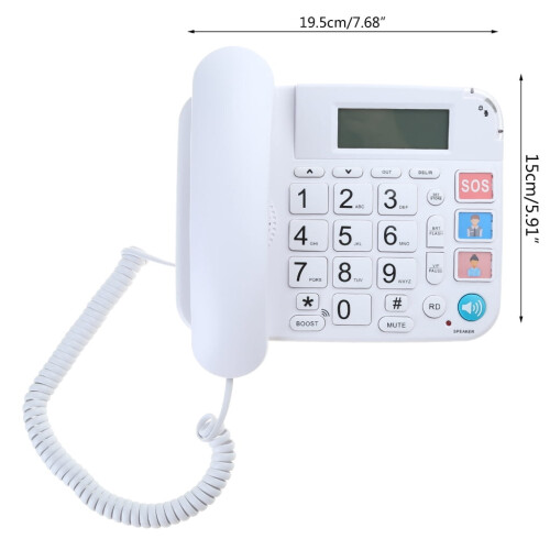 Landline Phone with Large Buttons and Loud Speaker for Low 2