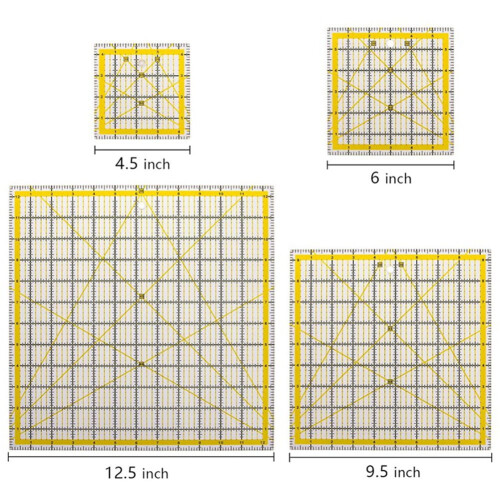 Acrylic quilting ruler square clear 5 pack 1