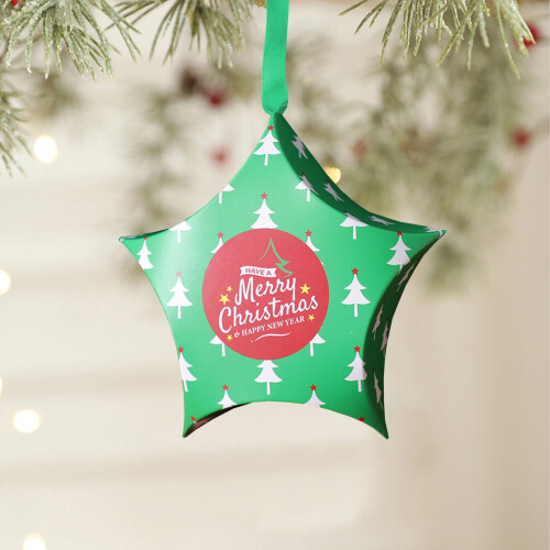 Christmas candy packaging box star design 1 piece 1