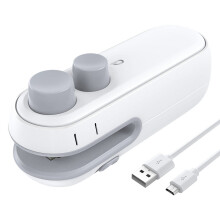Mini bag sealer rechargeable handheld vacuum sealer white