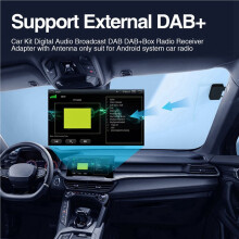 2X Boîtier DAB+ pour Voiture Récepteur de Signal Numérique Antenne DAB+ Interface USB Portable pour Autoradio Android Stéréo