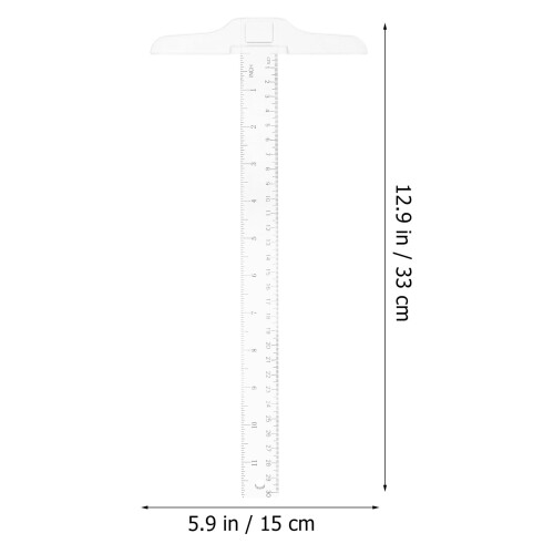T-Square Ruler Double Scale 2 Pcs 1