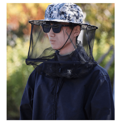Fishing Hat with Mosquito Net and Camo Design 1