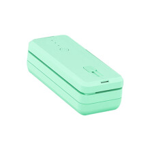Portable mini heat sealer for plastic food bags, green
