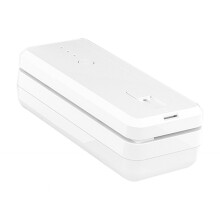 Portable mini heat sealer for plastic food bags, white