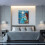Blue Ocean Moon Night Wall Art Canvas Print 3