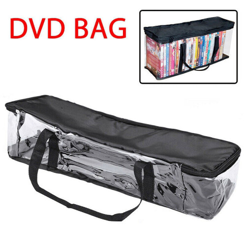 Clear DVD CD storage holder with zip closure 1