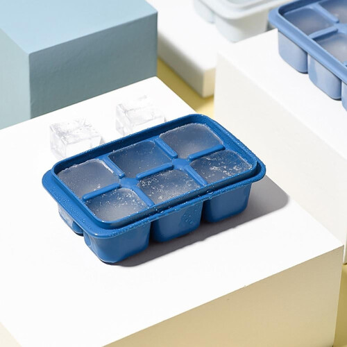 Square Ice Cube Trays Silicone Easy-Release 6-Cavity 3 Pack 2