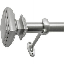 Decopolitan square adjustable curtain rod set 7/8 inch
