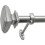 Decopolitan square adjustable curtain rod set 7/8 inch 1