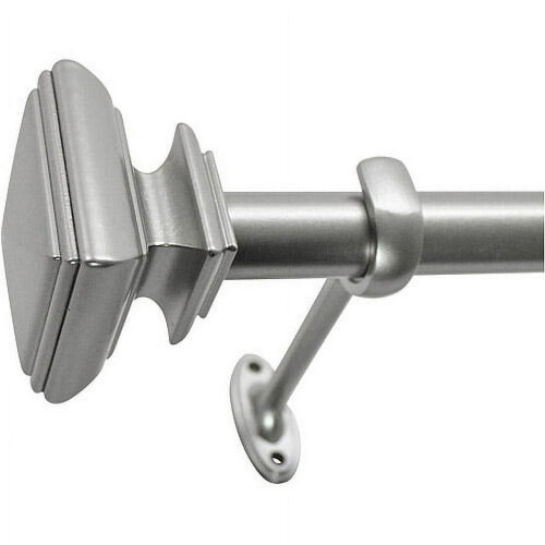 Decopolitan square adjustable curtain rod set 7/8 inch