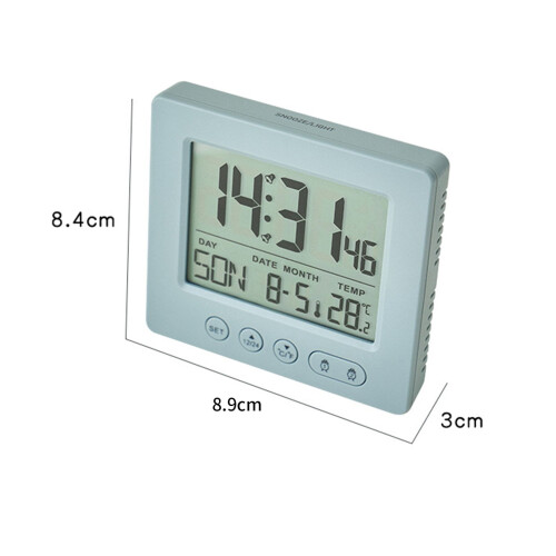 Electronic Alarm Clock with Temperature Display and Snooze 2