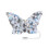 Pink silicone straw plug with butterfly decoration 10mm 6