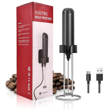 Mini electric milk foamer with USB rechargeable handheld