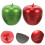 Apple-Shaped Tea Canisters with Lids - 8pcs Red Green 4