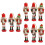 Christmas wooden nutcracker ornament set 9 pcs 6