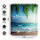 Ocean Palms Tropical Beach Shower Curtain Polyester 72x72 in 4